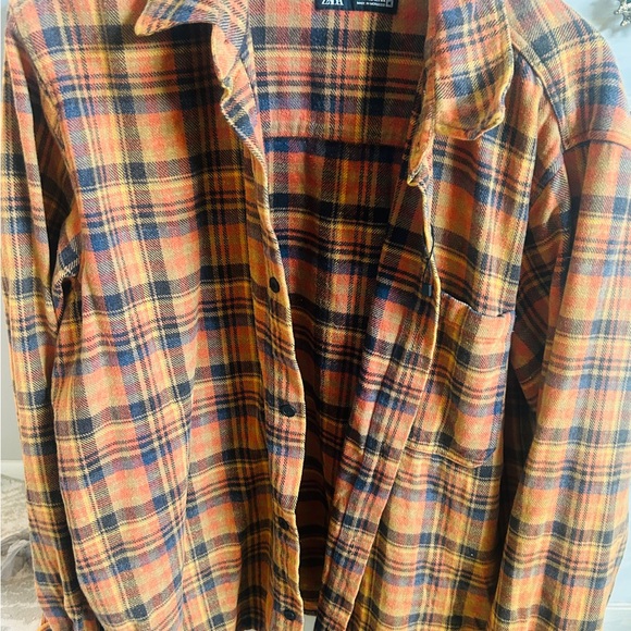 Zara Other - Zara Multicolor Plaid Casual Button Down Shirt